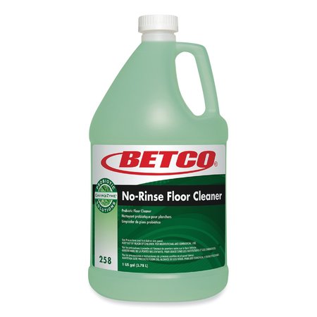 BETCO BioActive Solutions No-Rinse Floor Cleaner, Rain Fresh Scent, 1 gal Bottle, 4PK 2580400